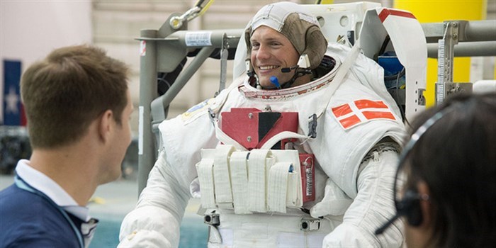 ESA-astronaut Andreas Mogensen. Kredit: NASA/ESA–J. Blair