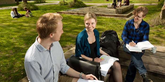 Studerende på DTU Lyngby Campus i maj 2014. Foto: Mikal Schlosser