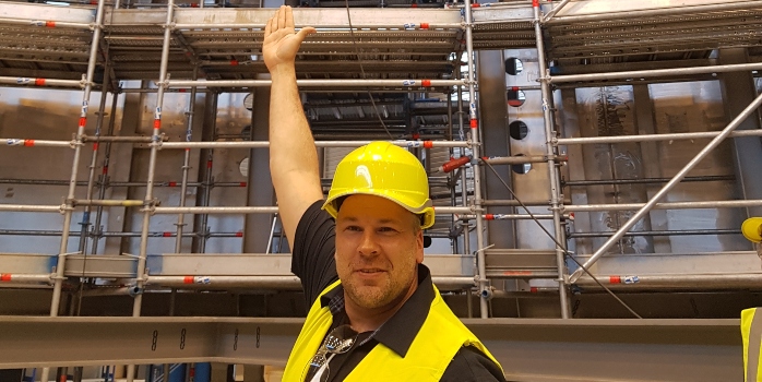 Mirko Salewski at the ITER building site in the South of France. Photo Don Spong