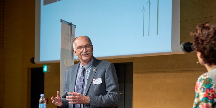 Anders Bjarklev taler som præsident for ATV på ATV's teknologiske topmøde i november 2020. Foto Tom Jersø