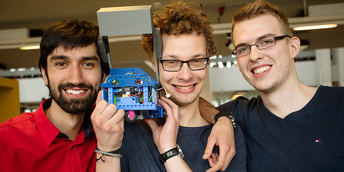 Vinderne af DTU RoboCup 2017 (Photo: Mikal Schlosser)
