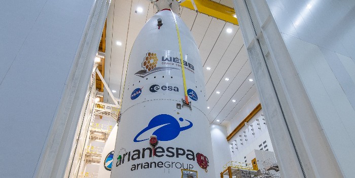 James Webb Space Telescope (JWST) skal efter planen opsendes med flight VA256 fra den europæiske rumhavn i Fransk Guyana. (Foto: ESA)