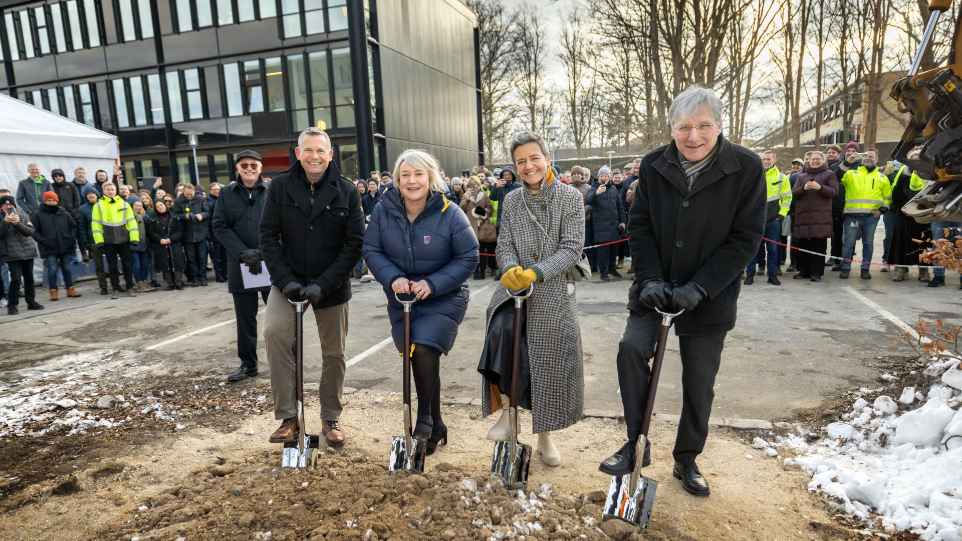 Første spadestik til DTU Space Bygning 330 den 17. februar 2026.