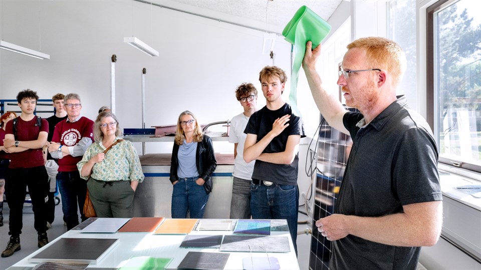 Oplæg om solceller under rundvisning på Risø Campus