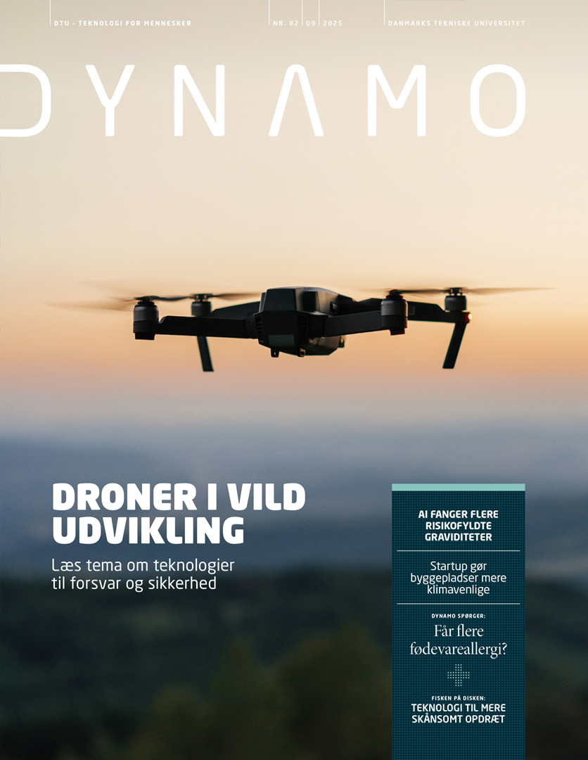 Drone i luften, forside af Dynamo nr. 82