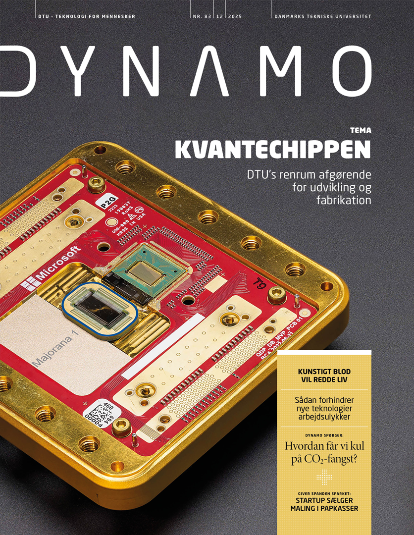 Dynamoforside med Kvantechippen Majorana 1 fra Microsoft