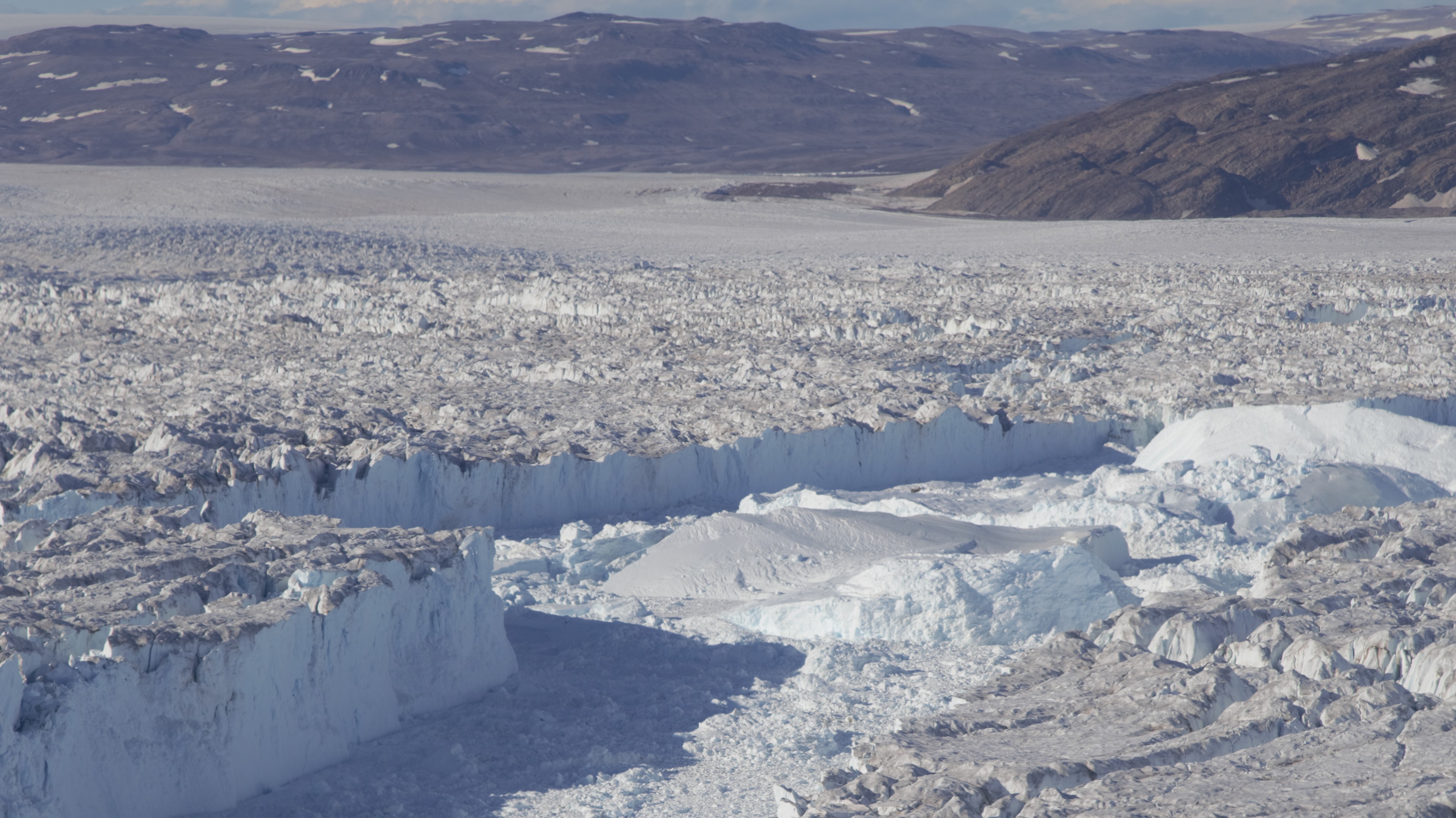 Huge iceberg at the front of Zachariae Glacier, northeast Greenland. Photo: Nicolaj K Larsen, Globe Institute, Denmark.