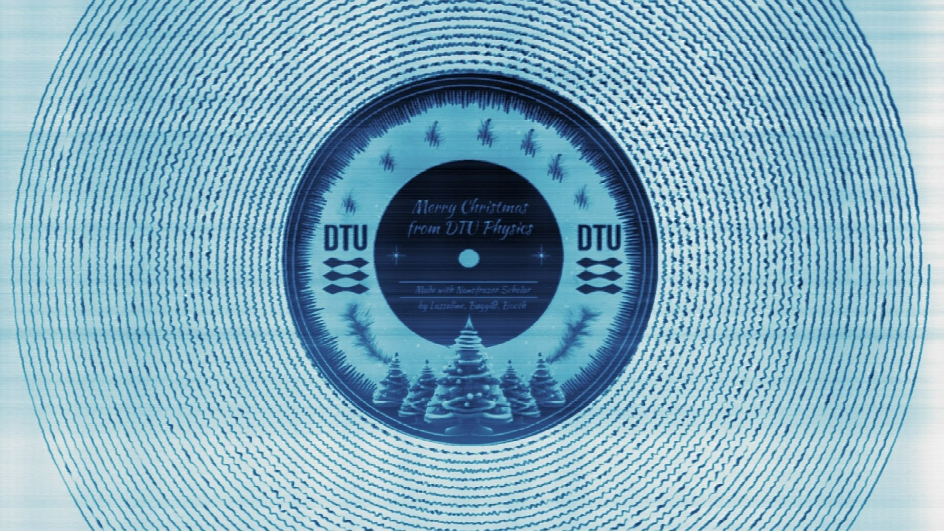 The World's smallest Christmas record. Credit: DTU Physics.