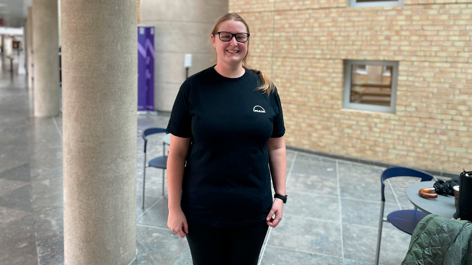 Mie Winding Kristensen, der læser diplomingeniøruddannelsen Produktion på DTU, gik målrettet efter en praktikplads på DSE-messen i 2022. 