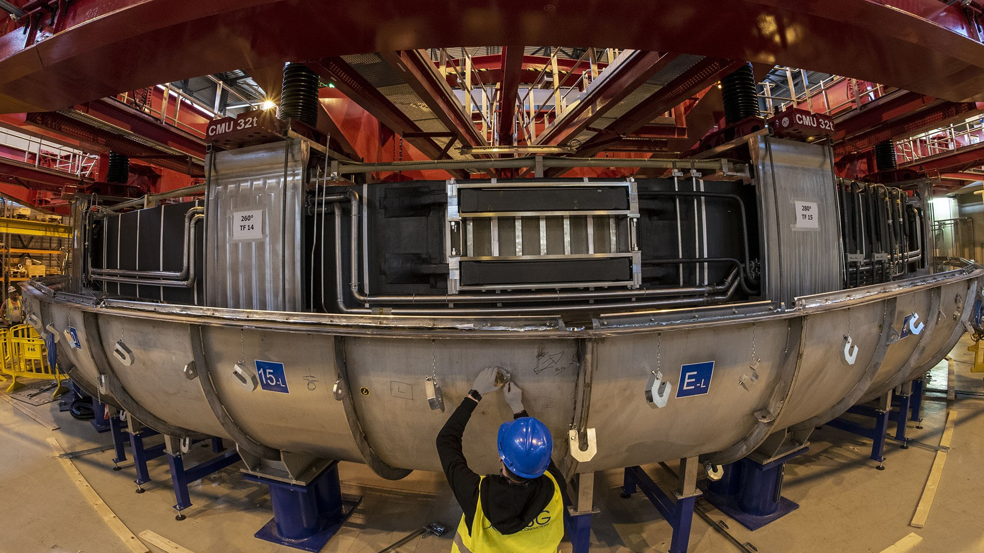Opbygning af tokamakken ITER, februar 2023