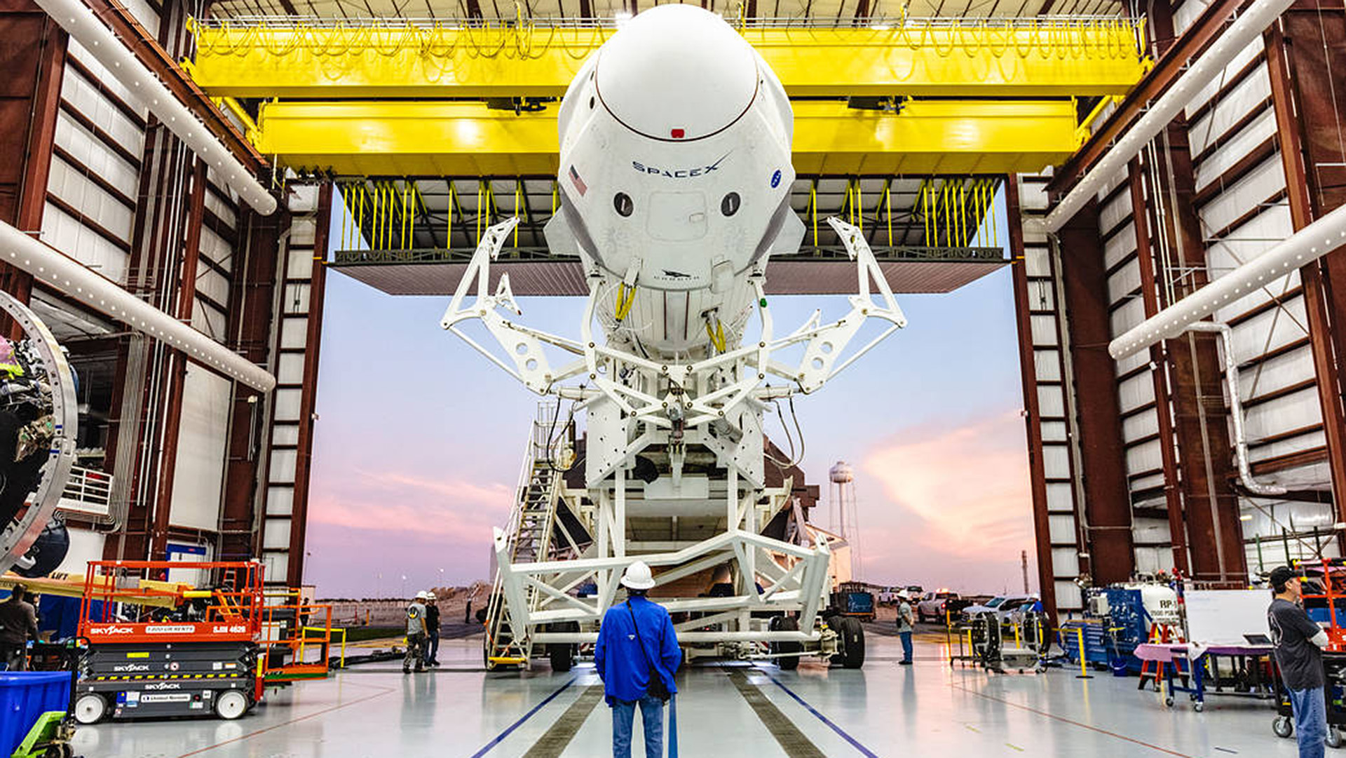 Falcon 9 på Kennedy Space Center i Florida. 