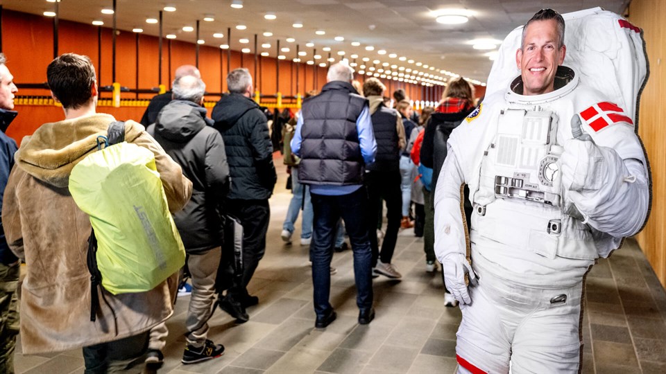 Indgang til Andreas Mogensen-event.