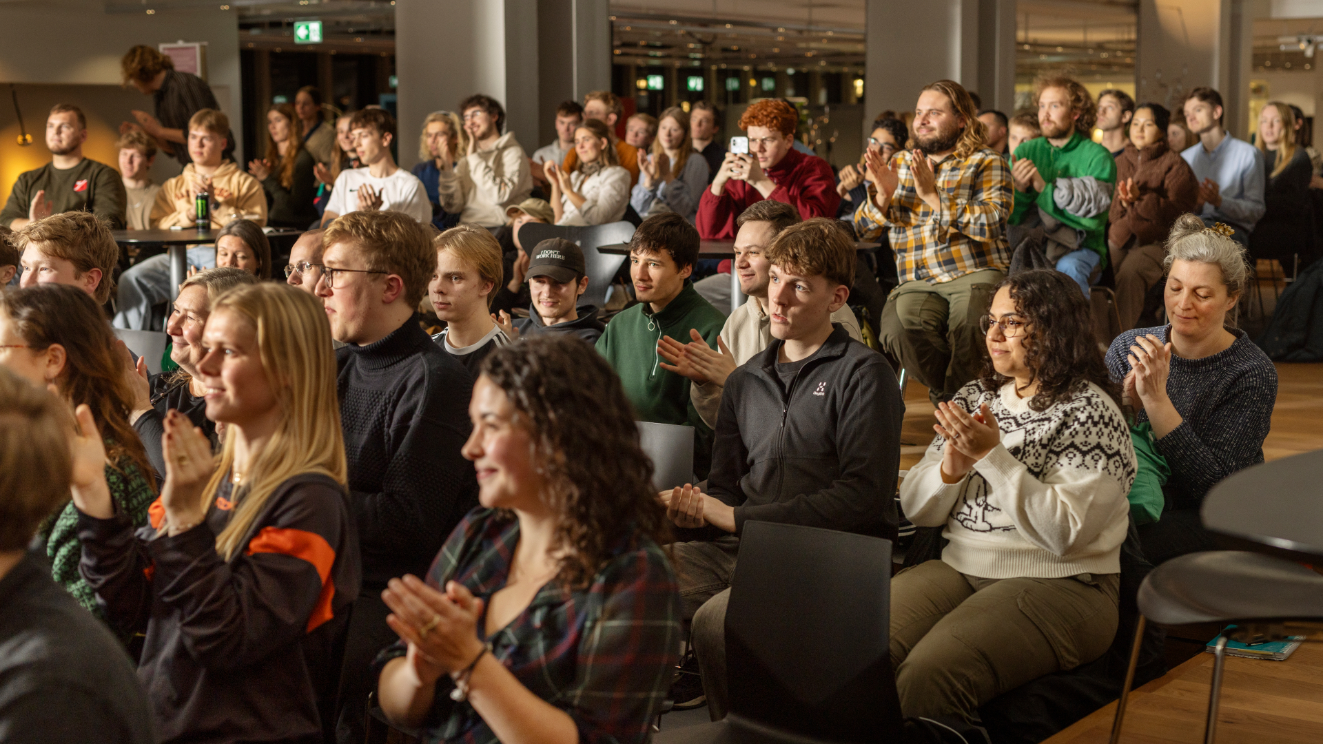 Publikum til event med Andreas Mogensen