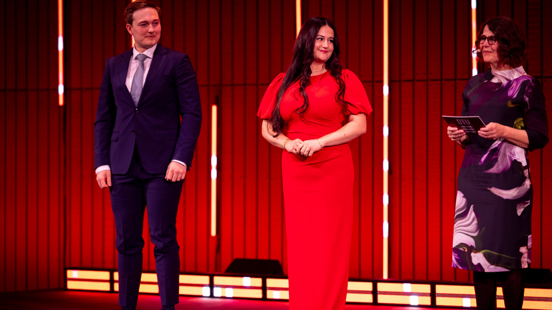 Natasha Hougaard og Magnus Stjernborg Koch, der har stiftet virksomheden Skjoldet, vinder prisen som Årest Studenter-Startup til DTU's Årsfest 2025. 