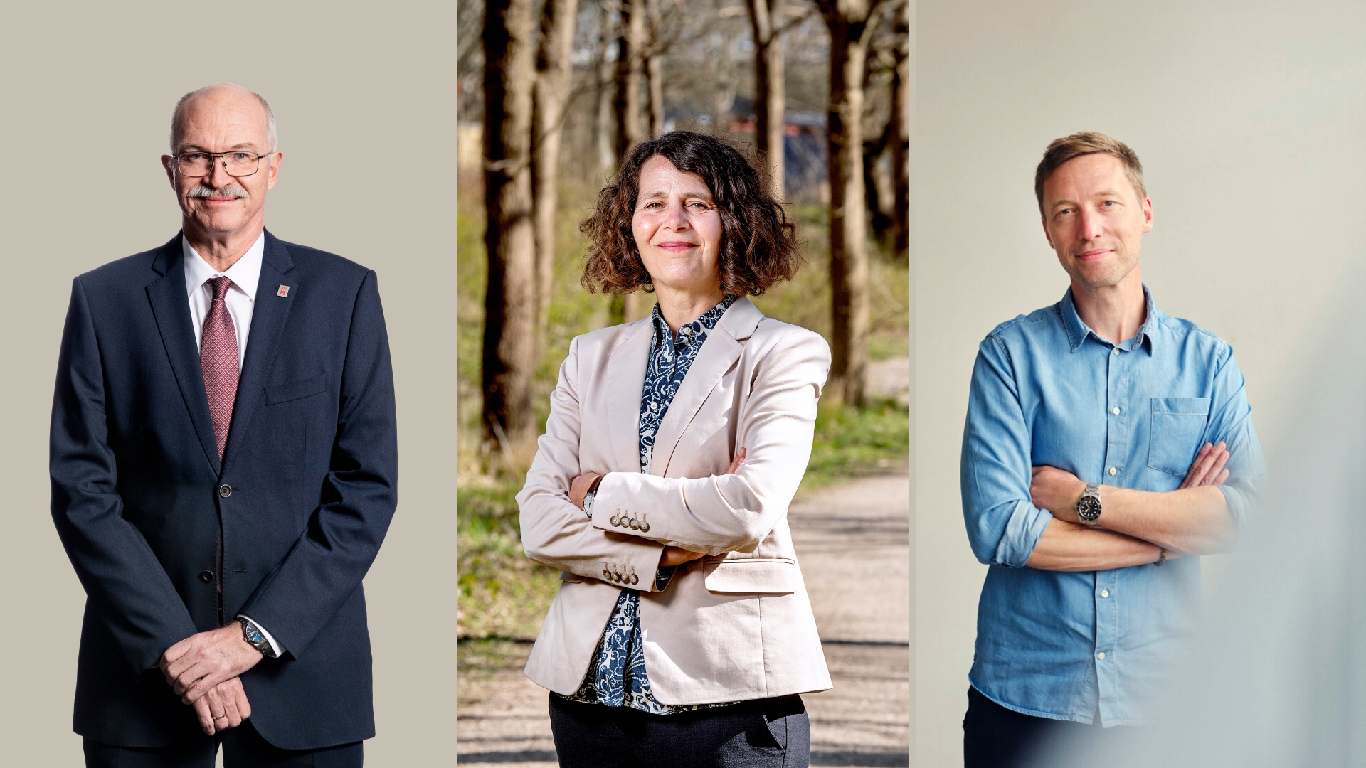 DTU-rektor Anders Bjarklev, koncerndirektør for Innovation og Entrepreneurship Marianne Thellersen og direktør for DTU Skylab Mikkel Sørensen