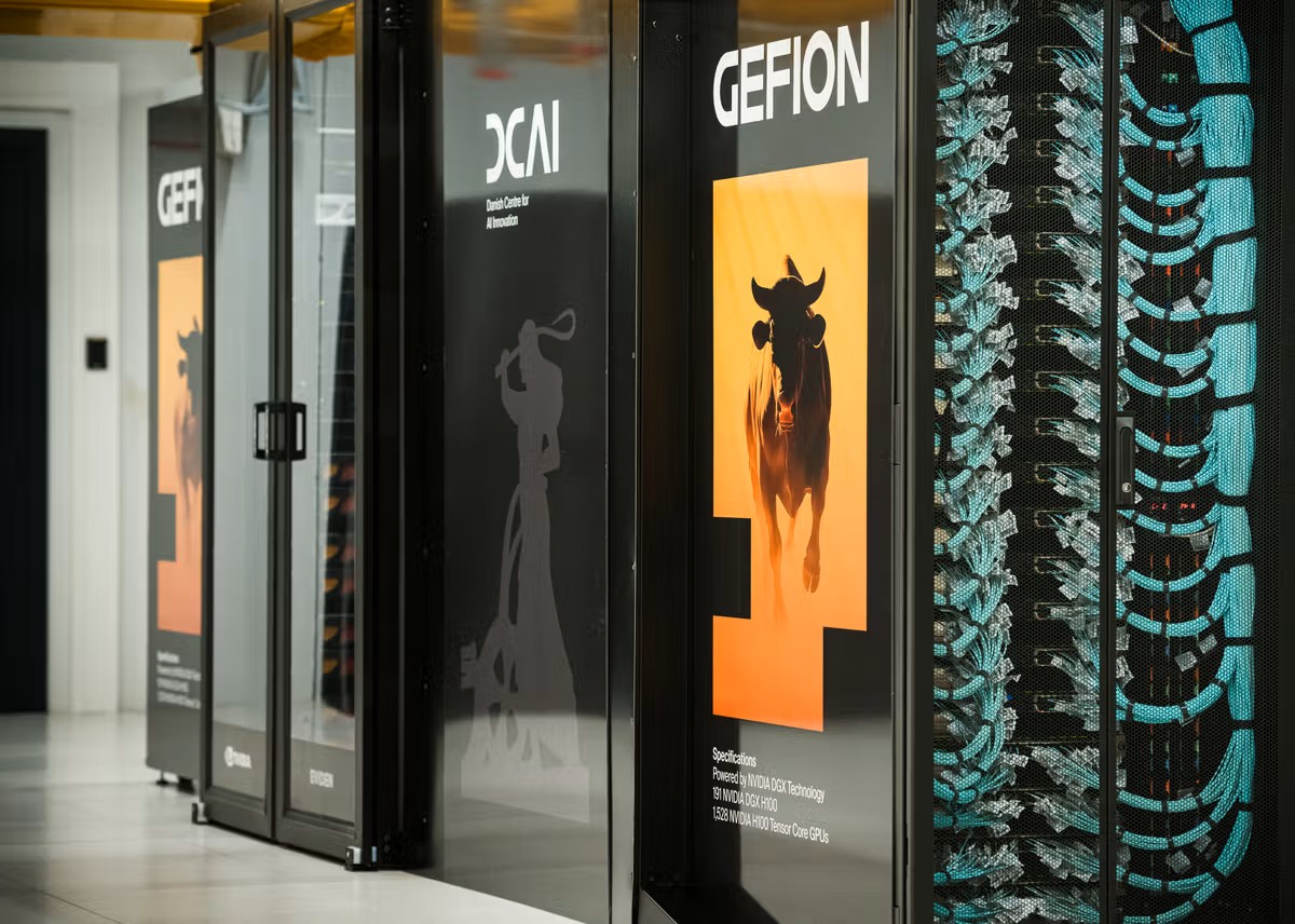 Danmarks første AI - supercomputer 'Gefion'. Foto: Danish Centre for AI Innovation (DCAI)