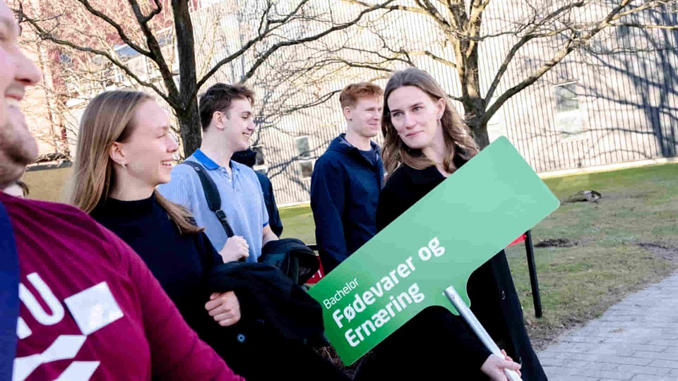 Der bliver vist rundt på campus.