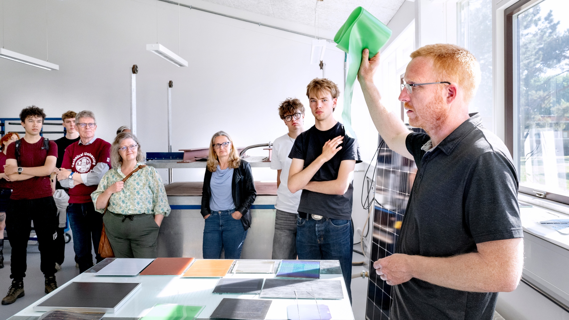 Oplæg om solceller under rundvisning på Risø Campus