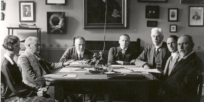 Møde på Polyteknisk Læreanstalt i 1928