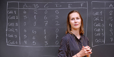 Ph.D-studerende Christina Bligaard Pedersen i forbindelse med artiklen: Analyse af celledata åbner for individuel kræftbehandling