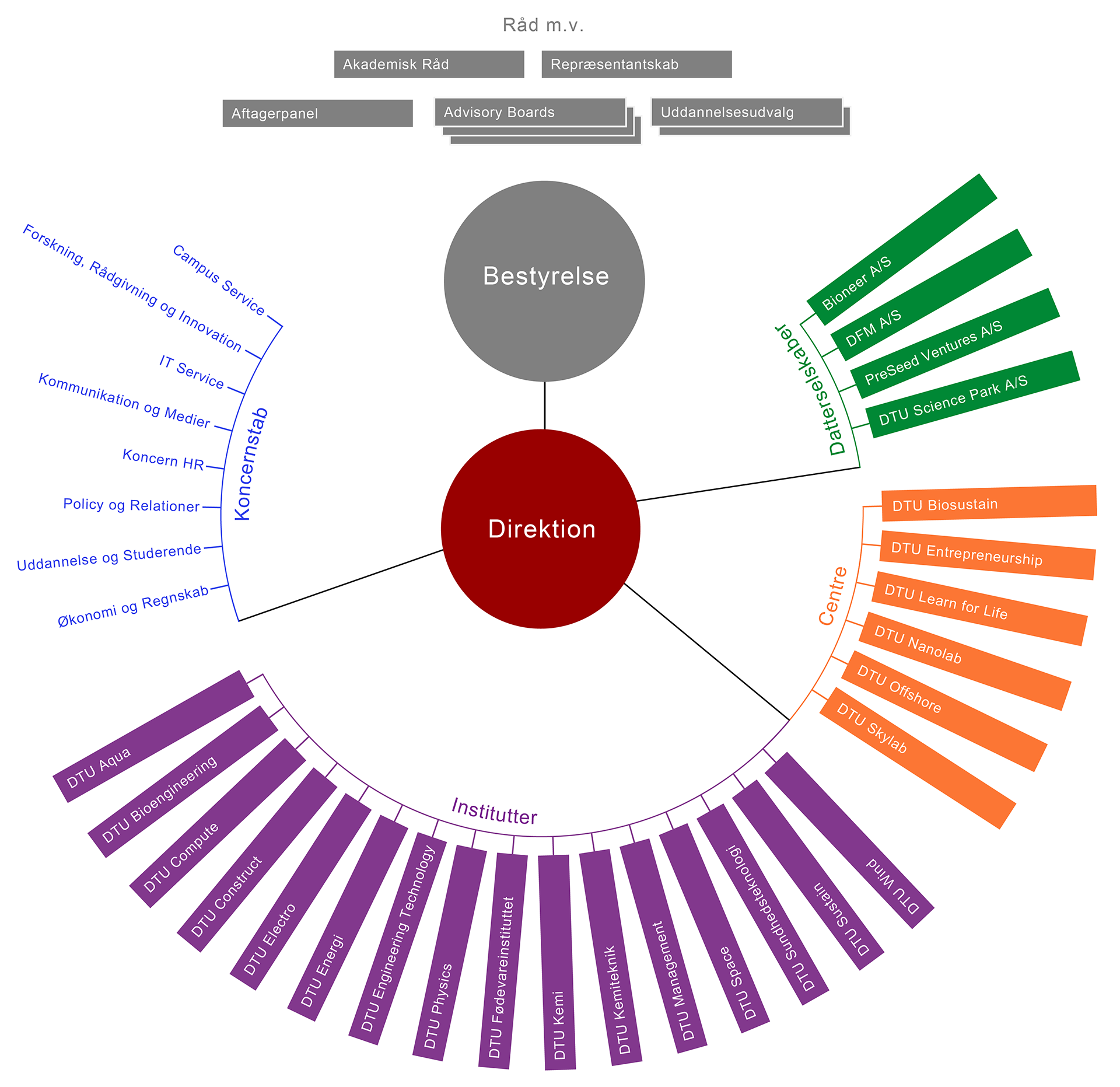 Organisationsdiagram ©DTU Organisationsdiagram