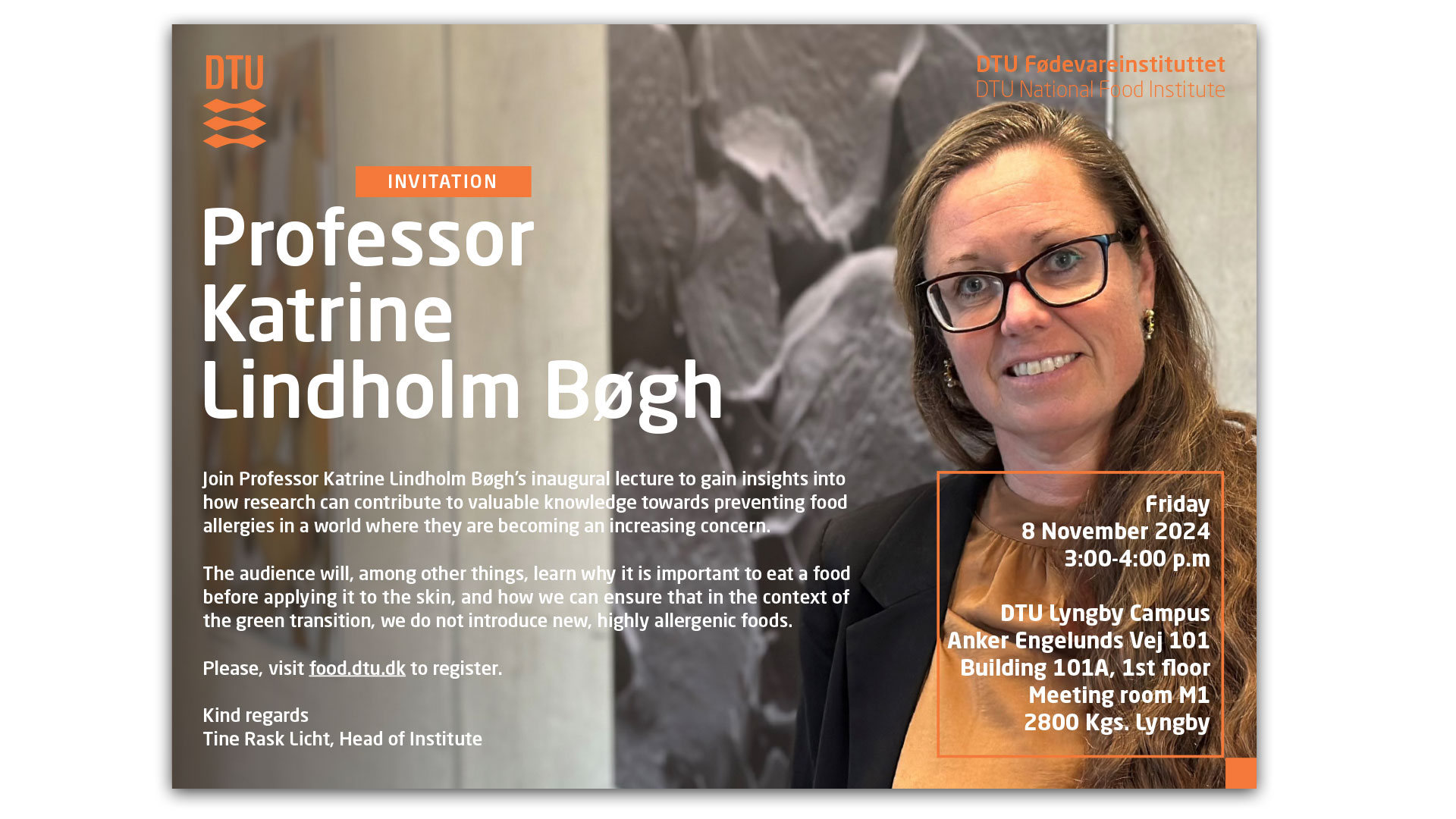 Katrine Lindholm Bøgh invitation logodæk