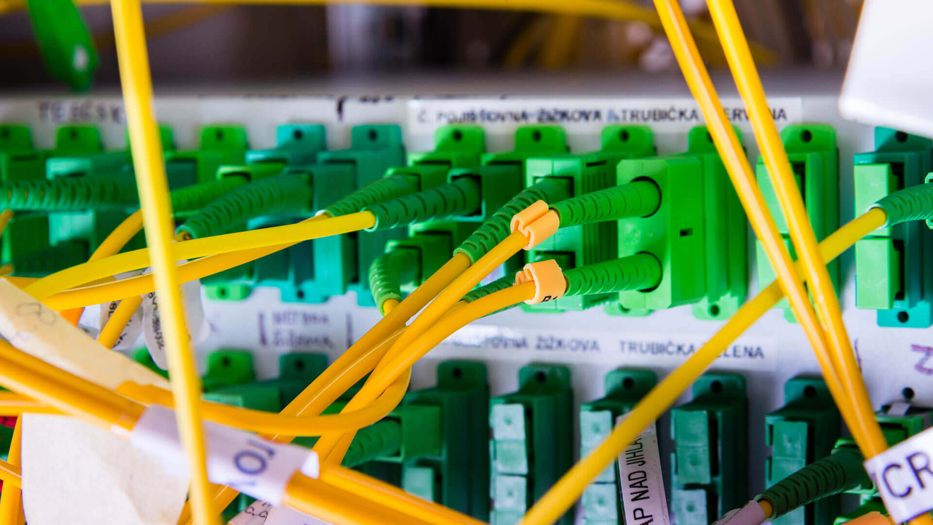 Et fiberkabel er opbygget af mange mindre optiske fibre. Selvom hvert fibre er tynde som menneskehår, er de i stand til at transportere store mængder data. Hver optisk fiber består af en kerne, hvori lyset passerer igennem. Selve kernen er beklædt med et tyndt lag plastik. ©Colourbox Et fiberkabel er opbygget af mange mindre optiske fibre. Selvom hvert fibre er tynde som menneskehår, er de i stand til at transportere store mængder data. Hver optisk fiber består af en kerne, hvori lyset passerer igennem. Selve kernen er beklædt med et tyndt lag plastik.