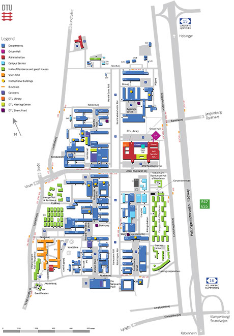 Kort Over Dtu DTU Lyngby Campus   DTU Kort Over Dtu