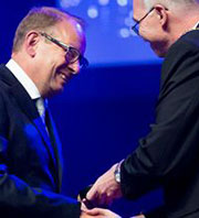 Lars Pallesen and President Anders O. Bjarklev