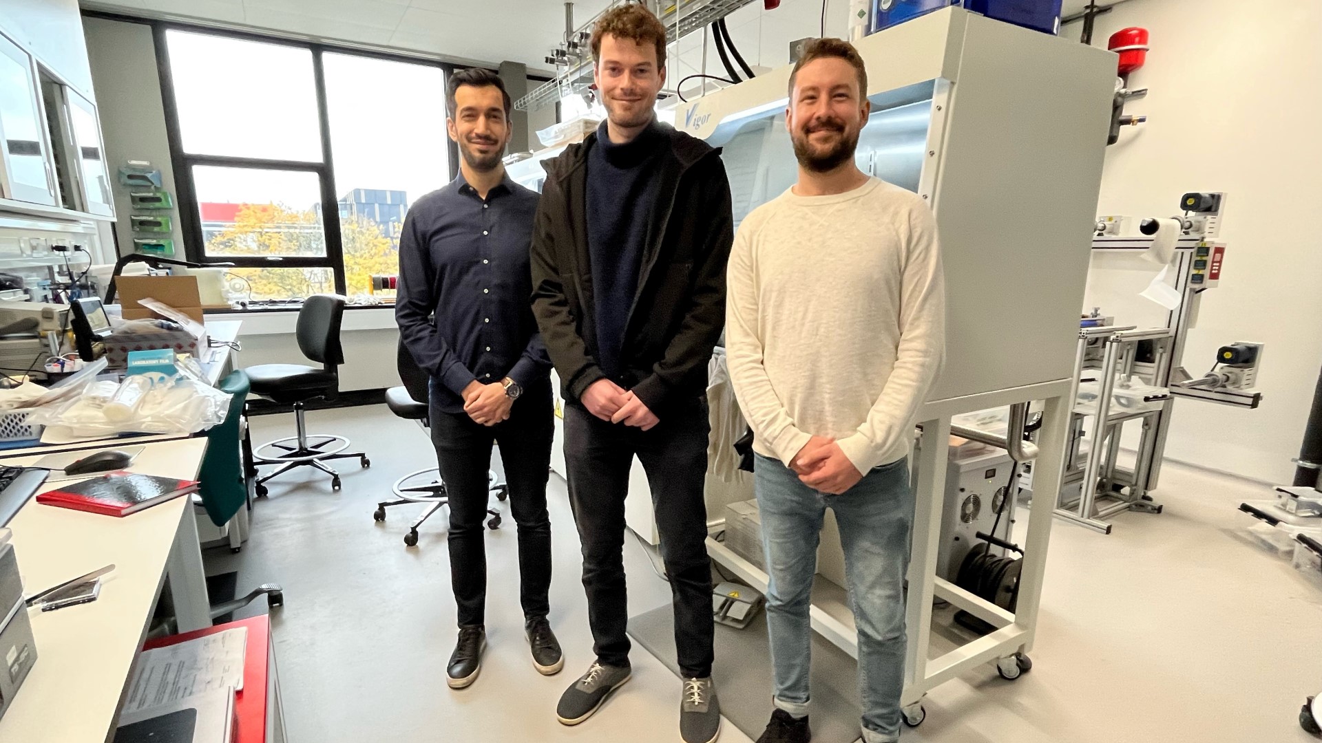 Søren Raza (left), Theodor S. Holstad (2. from left.) and Nolan Lassalin (3. from left)