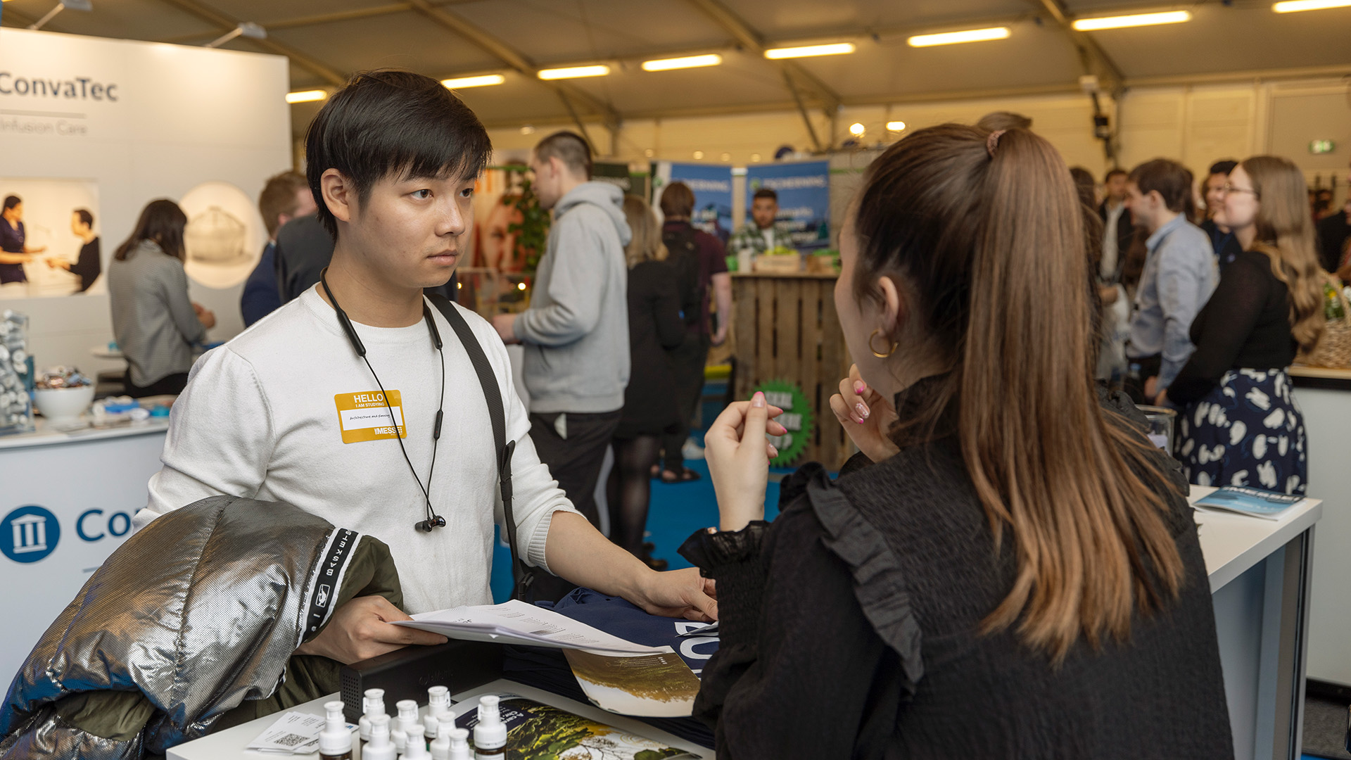 The students had turned up in large numbers on the first day and used the fair differently. Some were looking for a dream job, while others sought inspiration for their upcoming careers.