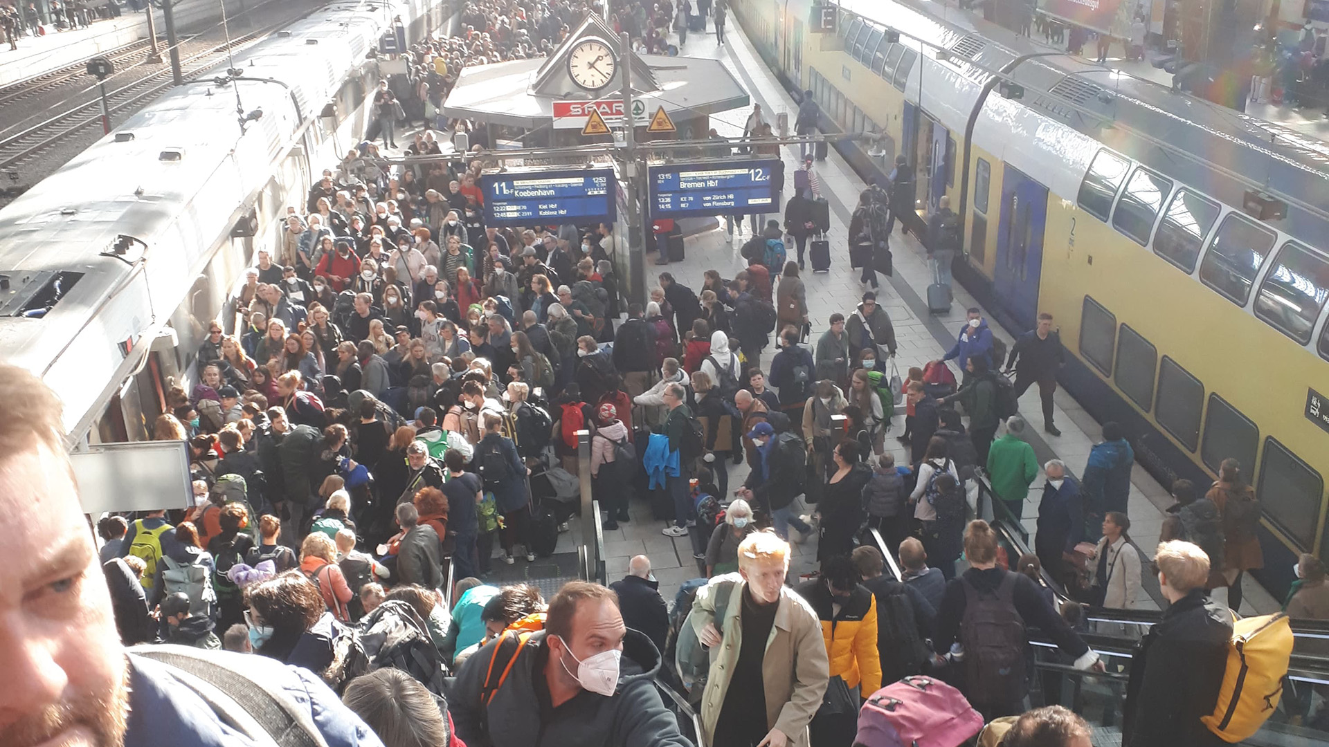 Delays in Hamborg Railway station