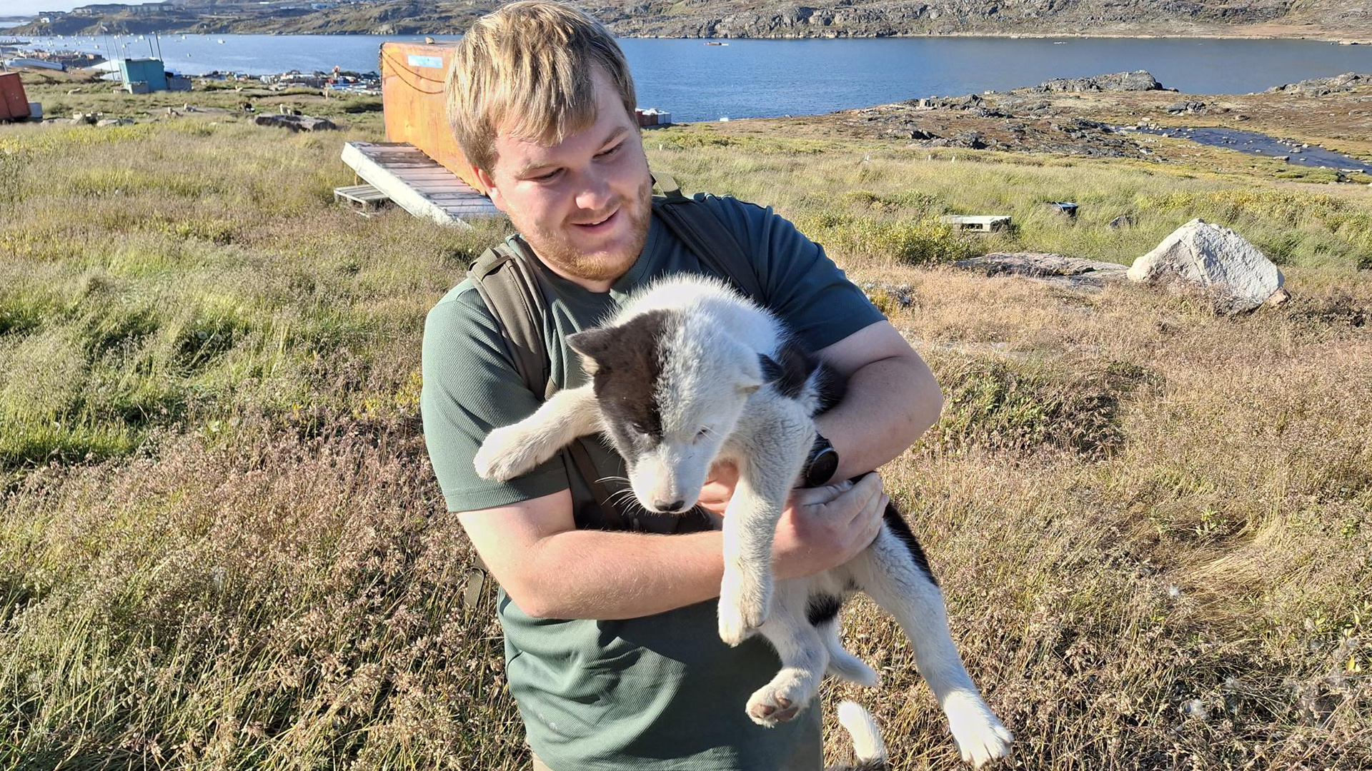 Alex with dog