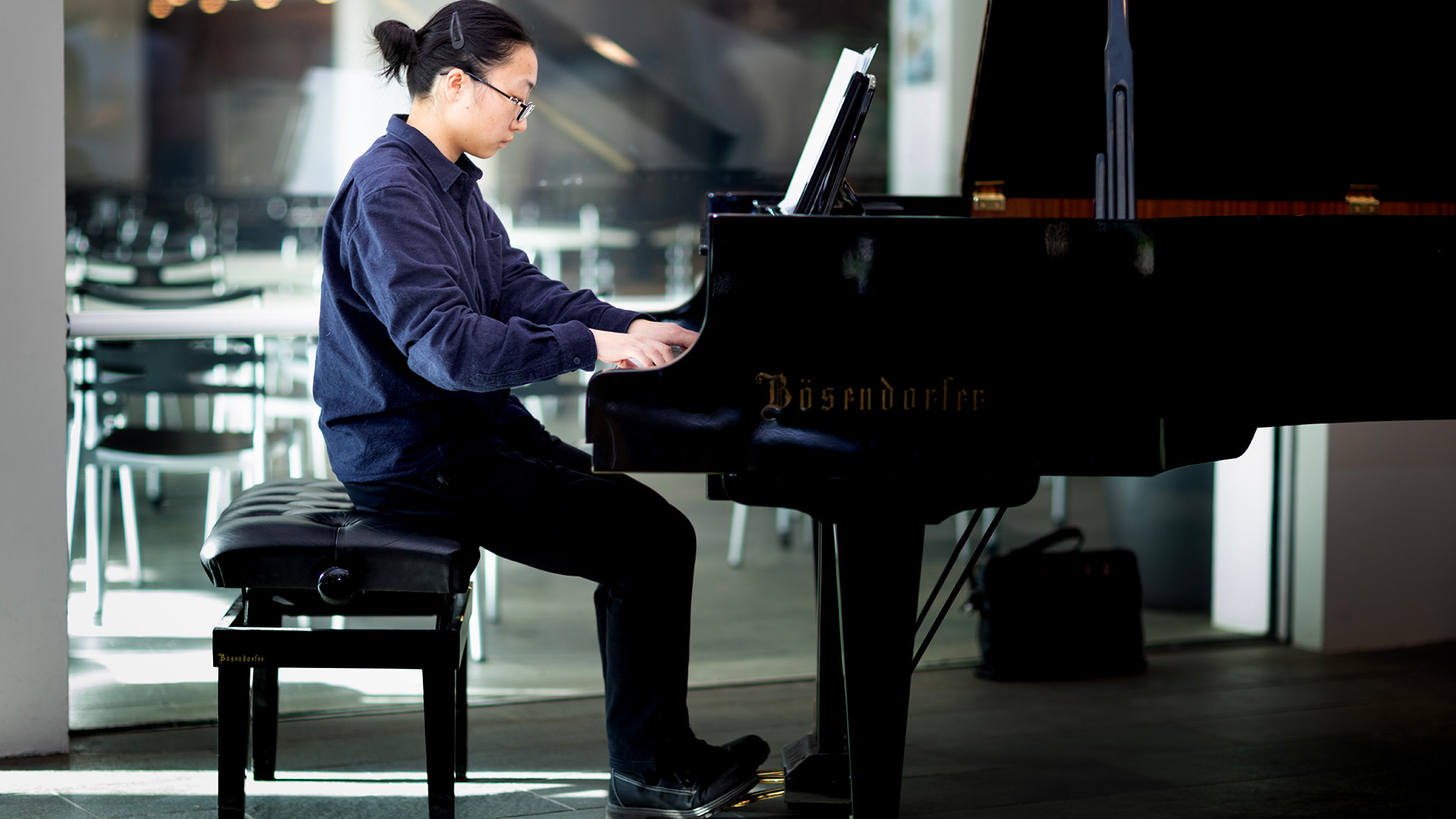 Pianists from the DTU club Pianoforum played for the occasion. Photo: Thomas Steen Sørensen 