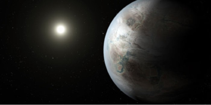 NASA's Kepler mission fandt i 2015 exoplaneten Kepler-452b (billedet), som er omtrent samme størrelse som Jorden. Nu kan danskerne være med til at navngive en anden exoplanet, HAT-P-29b, opdaget af DTU-forsker Lars Buchhave. (Illustration: NASA)